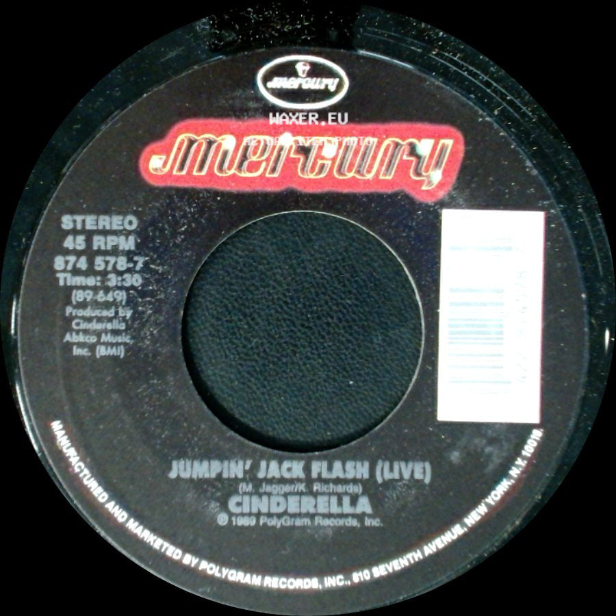 Cinderella - Jumpin' Jack Flash (Live) / Gypsy Road side A