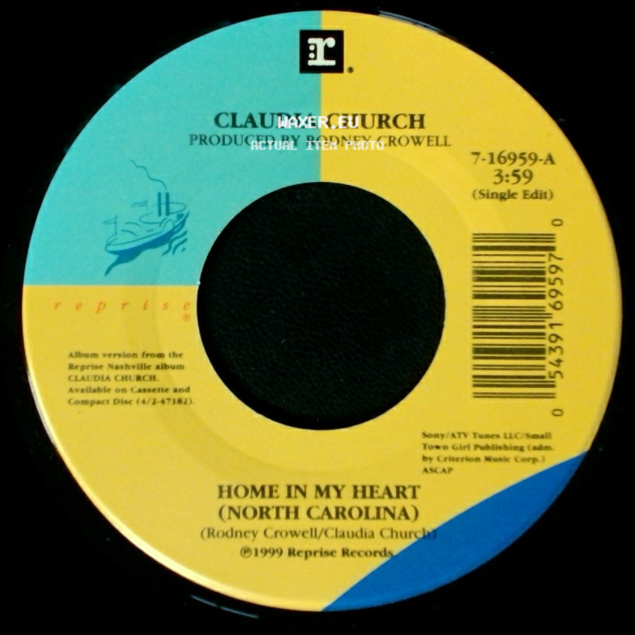Claudia Church - Just As Long As You Love Me / Home In My Heart (North Carolina) side B