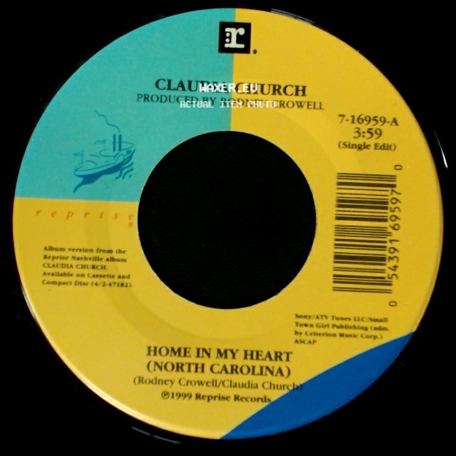 Claudia Church - Home In My Heart (North Carolina) / Just As Long As You Love Me side A