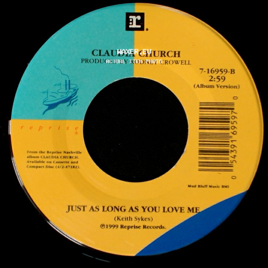 Claudia Church - Home In My Heart (North Carolina) / Just As Long As You Love Me side B