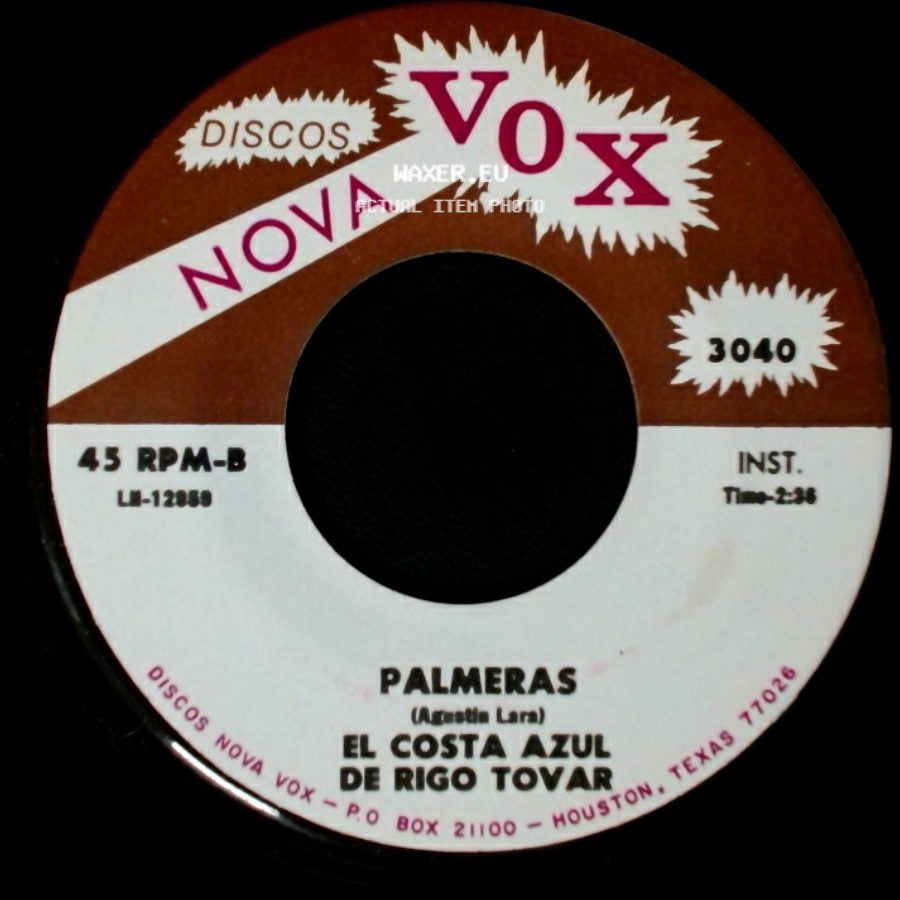 El Costa Azul De Rigo Tovar - Palmeras / Mi Tinajita side A