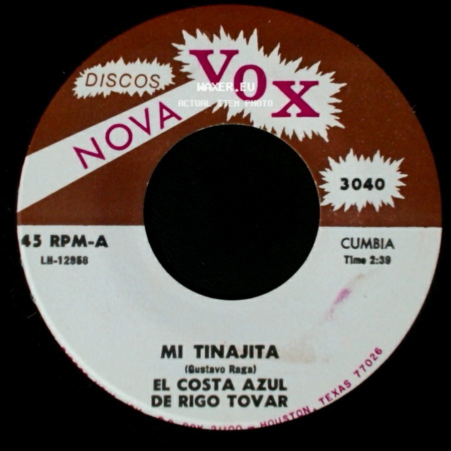 El Costa Azul De Rigo Tovar - Palmeras / Mi Tinajita side B