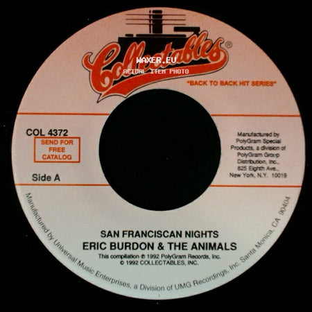 Eric Burdon & The Animals - San Franciscan Nights / Monterey side A
