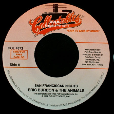 Eric Burdon & The Animals - San Franciscan Nights / Monterey side A