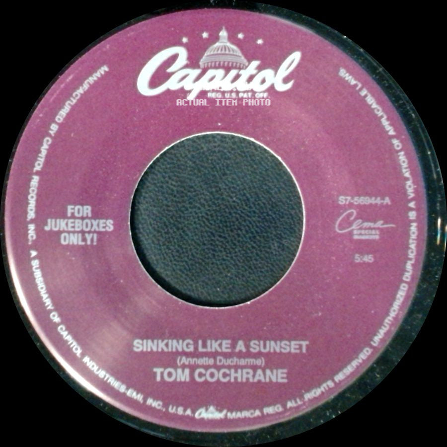 Tom Cochrane - Sinking Like A Sunset / Brave And Crazy side A