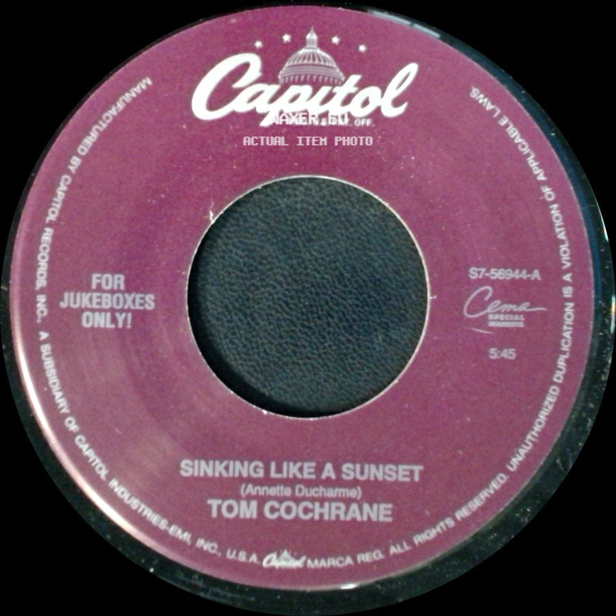 Tom Cochrane - Sinking Like A Sunset / Brave And Crazy side A