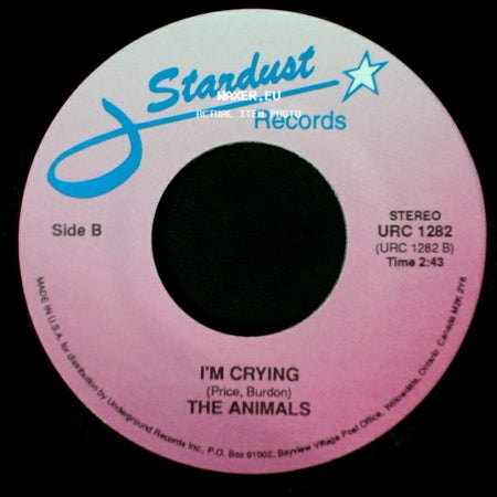 The Animals - It's My Life / I'm Crying side B