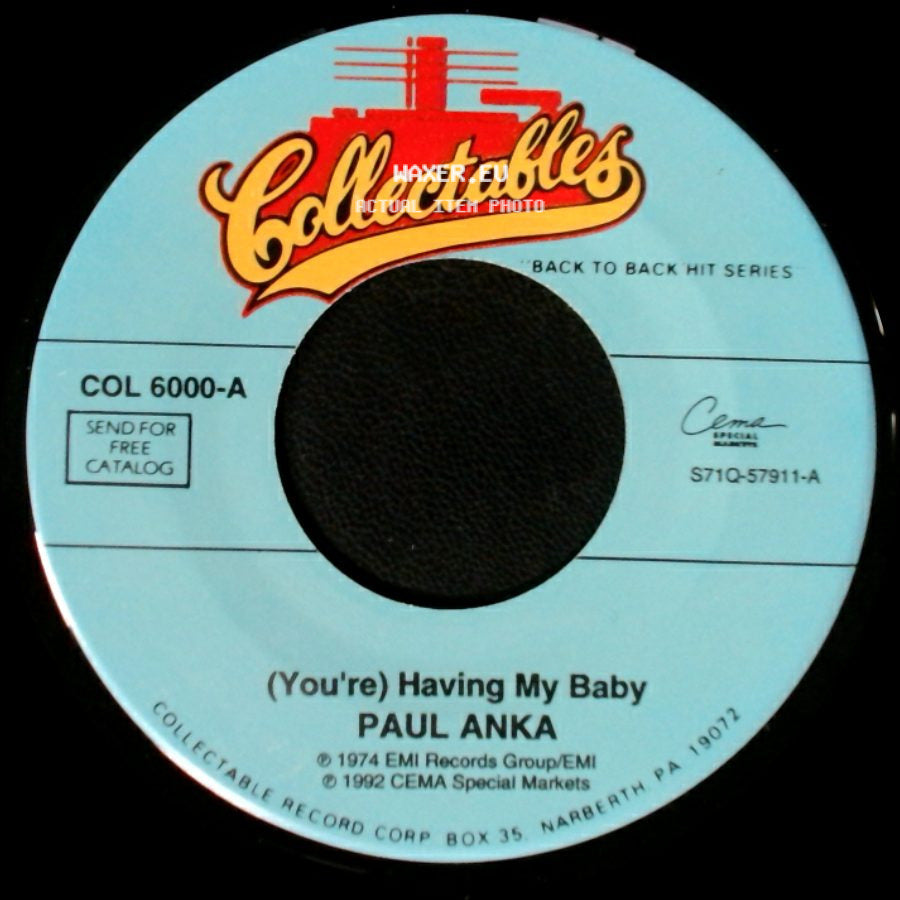 Paul Anka - (You're) Having My Baby / Times Of Your Life side A