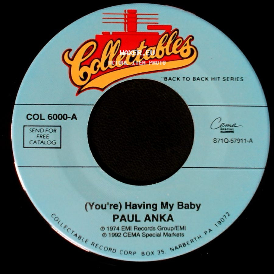 Paul Anka - Times Of Your Life / (You're) Having My Baby side B