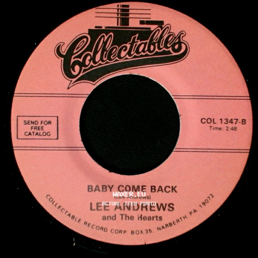 Lee Andrews And The Hearts - Maybe You'll Be There / Baby Come Back side B