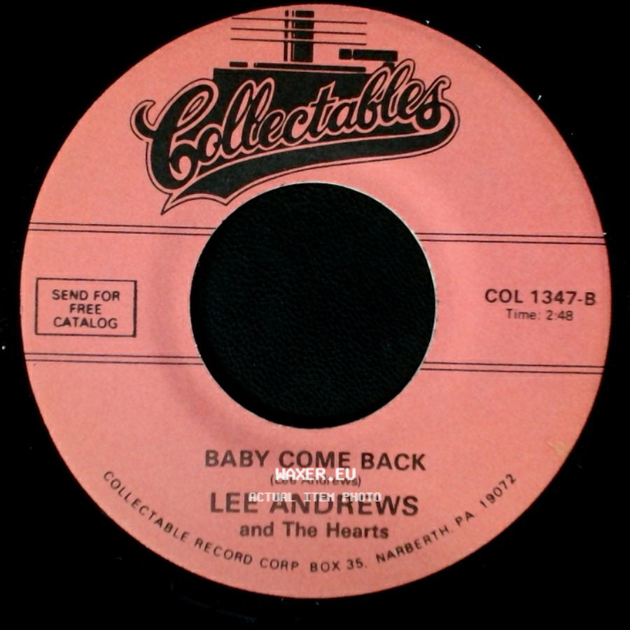 Lee Andrews And The Hearts - Maybe You'll Be There / Baby Come Back side B