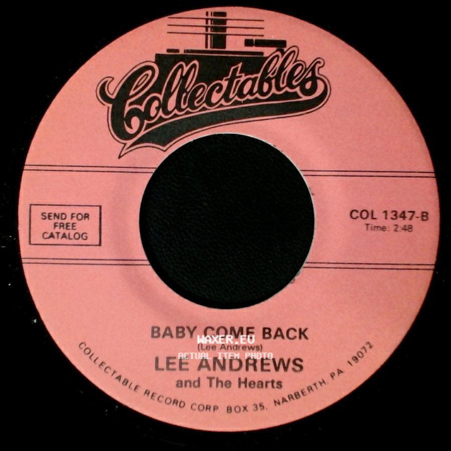 Lee Andrews And The Hearts - Maybe You'll Be There / Baby Come Back side B