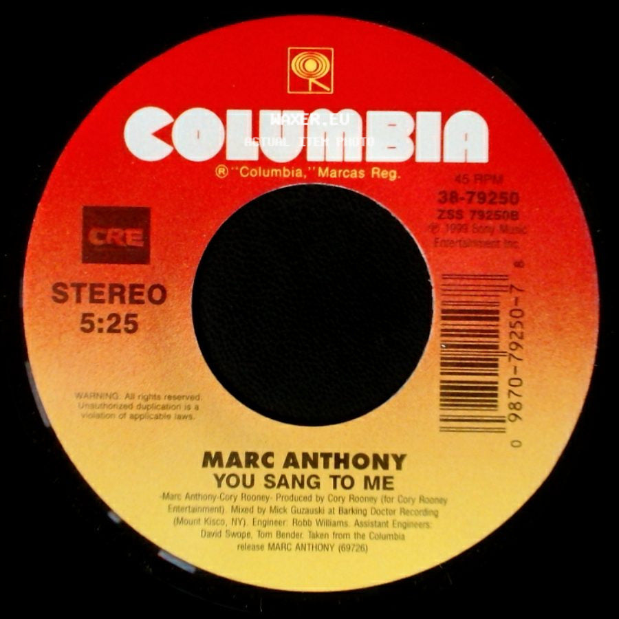 Marc Anthony - You Sang To Me / I Need To Know side A