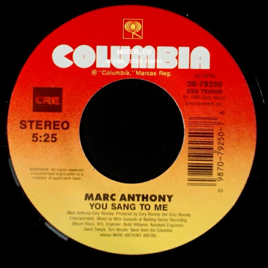 Marc Anthony - You Sang To Me / I Need To Know side A