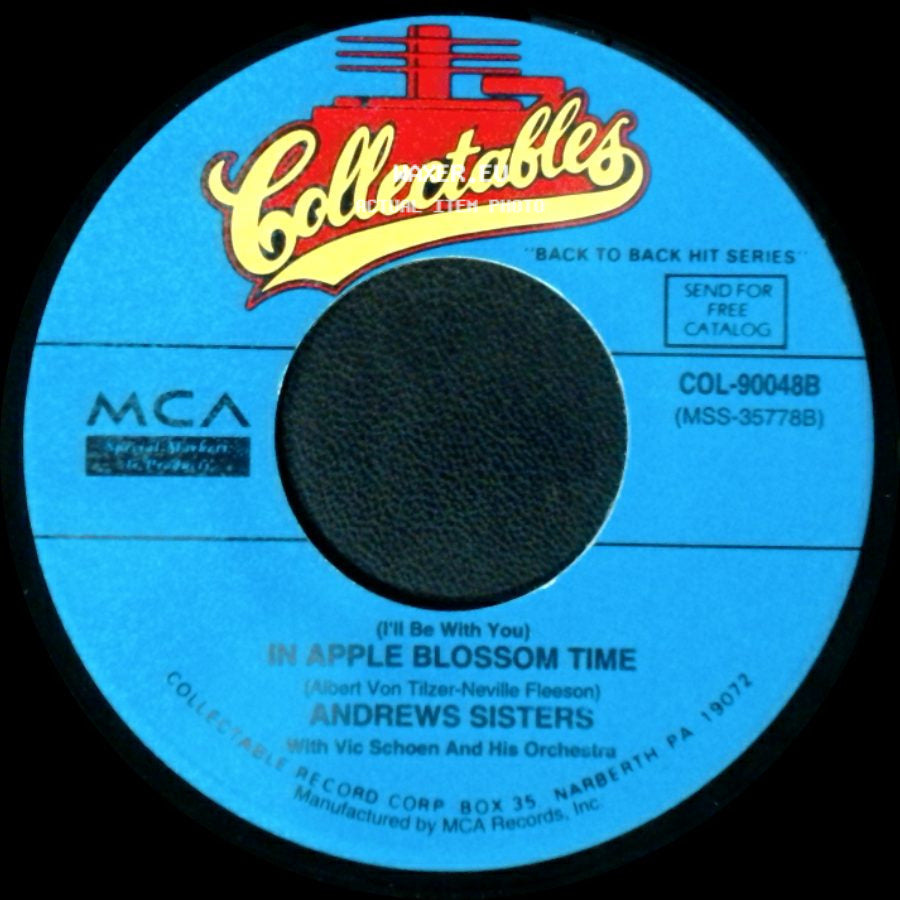 Andrews Sisters - Bei Mir Bist Du Schon / In Apple Blossom Time side B