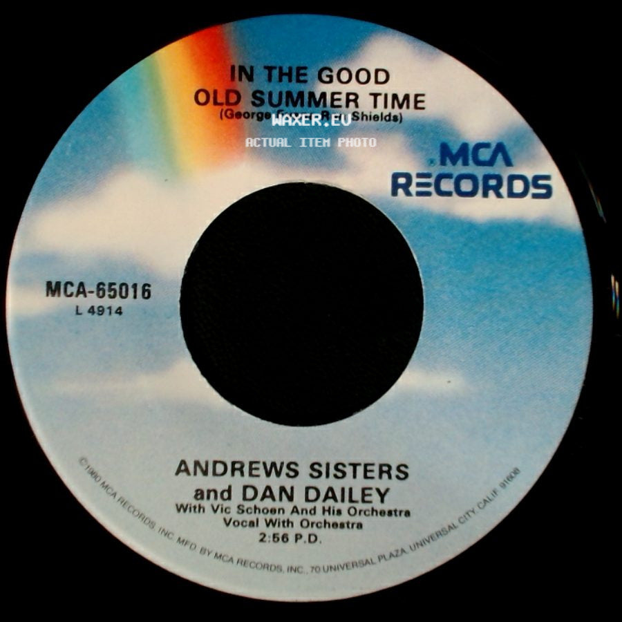Andrews Sisters And Dan Dailey - Take Me Out To The Ball Game / In The Good Old Summer Time side B