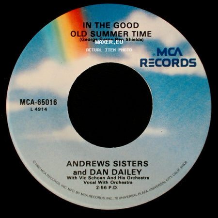 Andrews Sisters And Dan Dailey - Take Me Out To The Ball Game / In The Good Old Summer Time side B