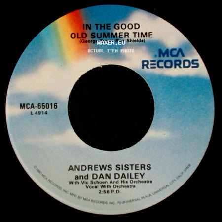 Andrews Sisters And Dan Dailey - Take Me Out To The Ball Game / In The Good Old Summer Time side B