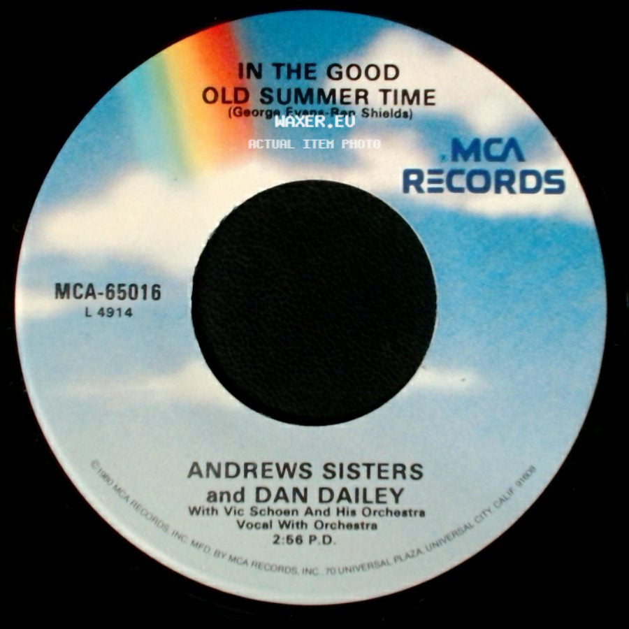 Andrews Sisters And Dan Dailey - Take Me Out To The Ball Game / In The Good Old Summer Time side B