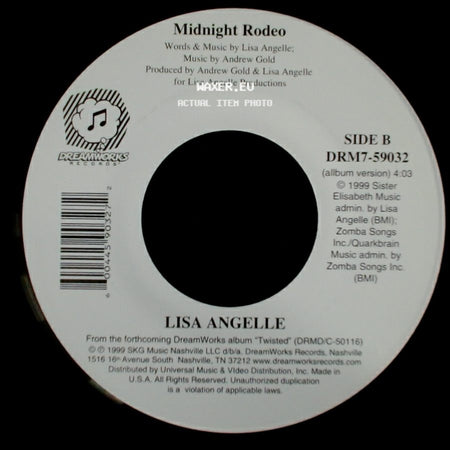 Lisa Angelle - I Wear Your Love / Midnight Rodeo side B