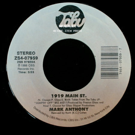 Mark Anthony - 1919 Main St. / Dreams Of Love side A