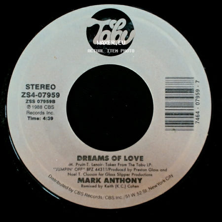 Mark Anthony - 1919 Main St. / Dreams Of Love side B