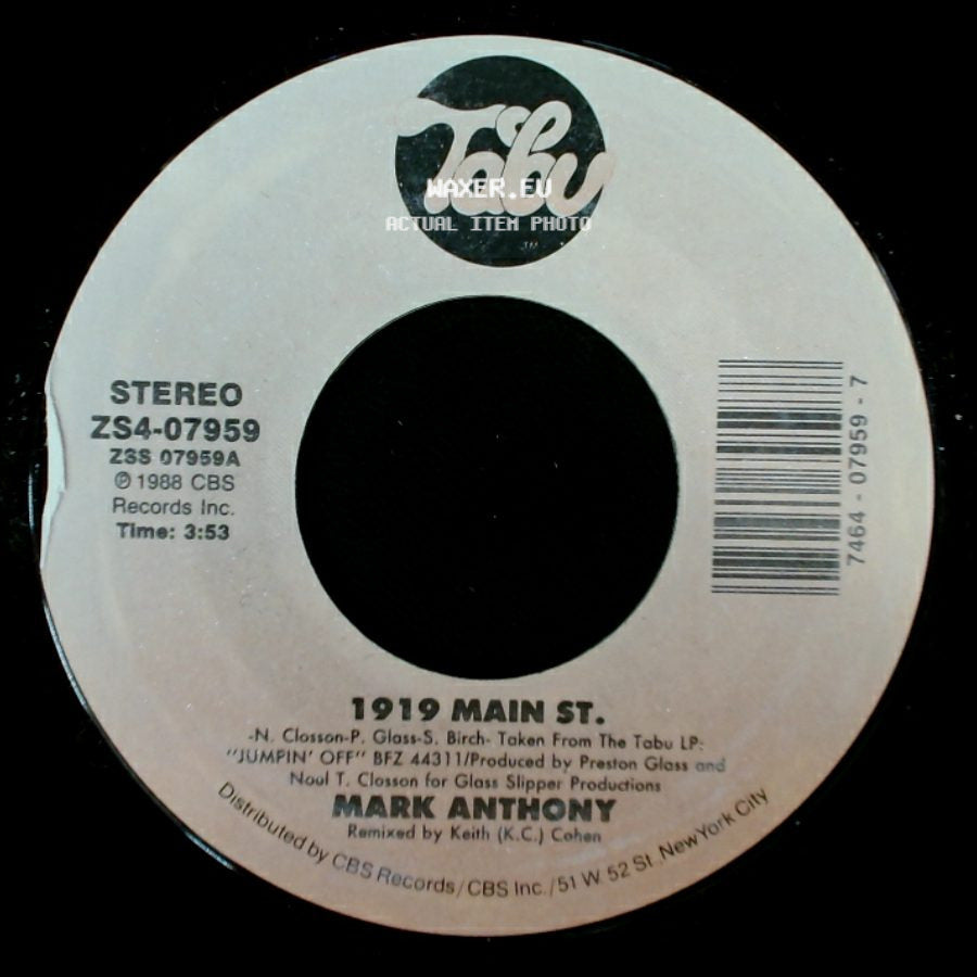 Mark Anthony - 1919 Main St. / Dreams Of Love side A
