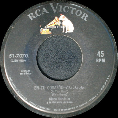 Ninon Mondejar Y Su Orquesta América - En Tu Corazón - Cha Cha Chá (In Your Heart) / La Roqueta - Cha Cha Chá side A
