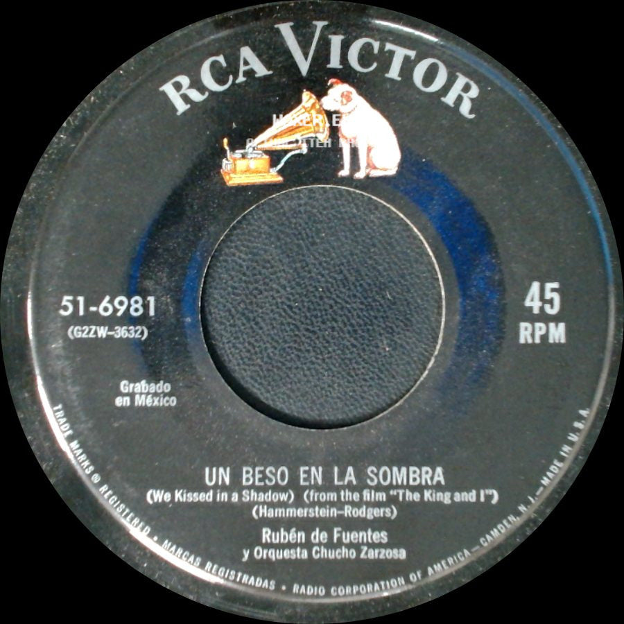 Rubén De Fuentes Y Orquesta Chucho Zarzosa - Mujer Enamorada (A Woman In Love) / Un Beso En La Sombra side B