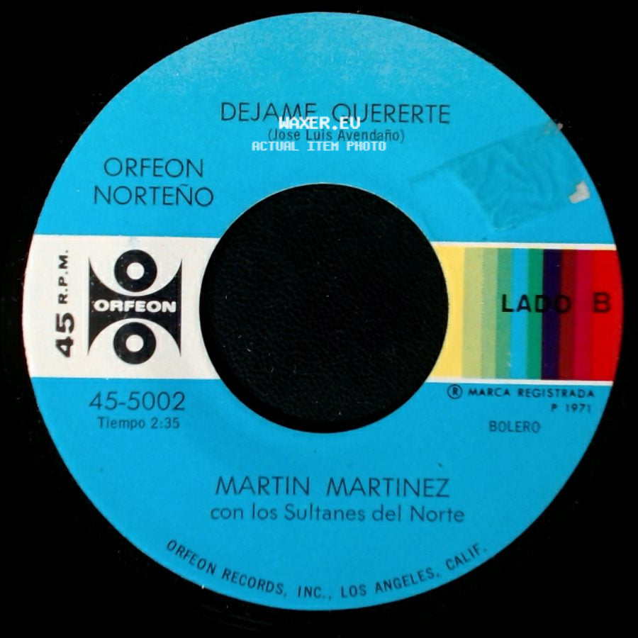 Martin Martinez Con Los Sultanes Del Norte - Te Regalo Mis Sueños / Dejame Quererte side B