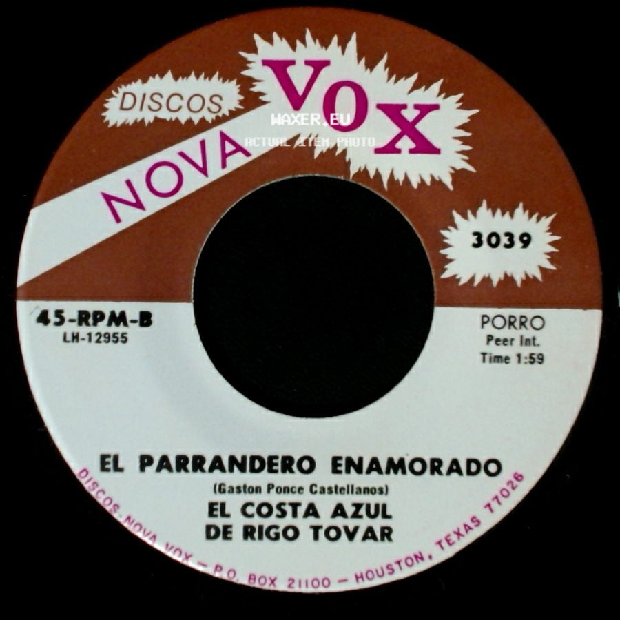 El Costa Azul De Rigo Tovar - Me Voy A Perder / El Parrandero Enamorado side B