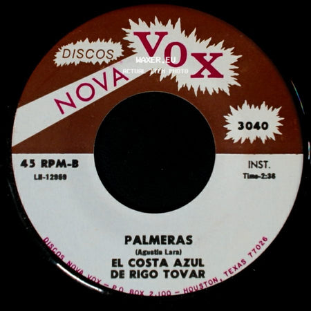El Costa Azul De Rigo Tovar - Palmeras / Mi Tinajita side A