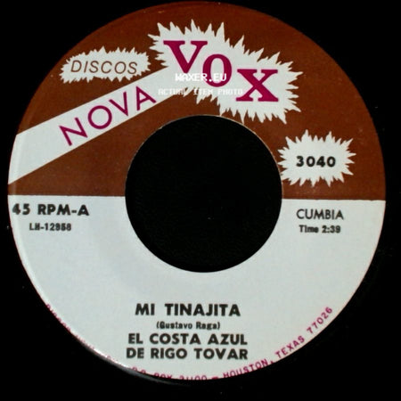 El Costa Azul De Rigo Tovar - Palmeras / Mi Tinajita side B