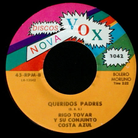 Rigo Tovar Y Su Conjunto Costa Azul - Olvido / Queridos Padres side B