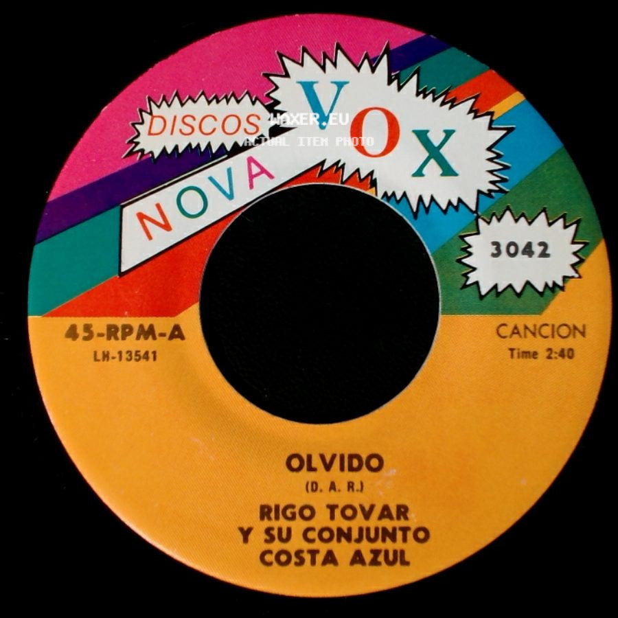 Rigo Tovar Y Su Conjunto Costa Azul - Queridos Padres / Olvido side B