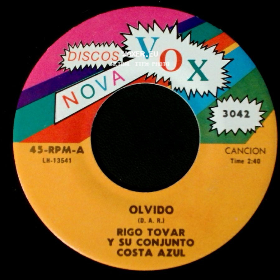 Rigo Tovar Y Su Conjunto Costa Azul - Queridos Padres / Olvido side B