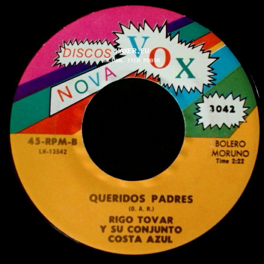 Rigo Tovar Y Su Conjunto Costa Azul - Olvido / Queridos Padres side B