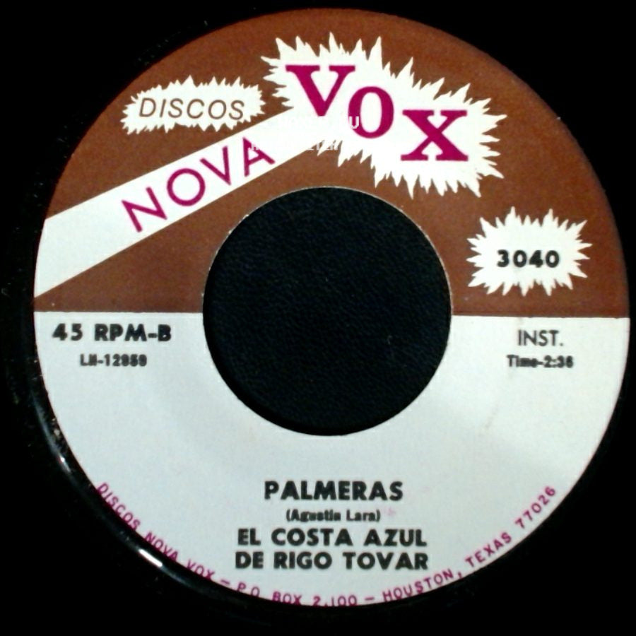 El Costa Azul De Rigo Tovar - Palmeras / Mi Tinajita side A