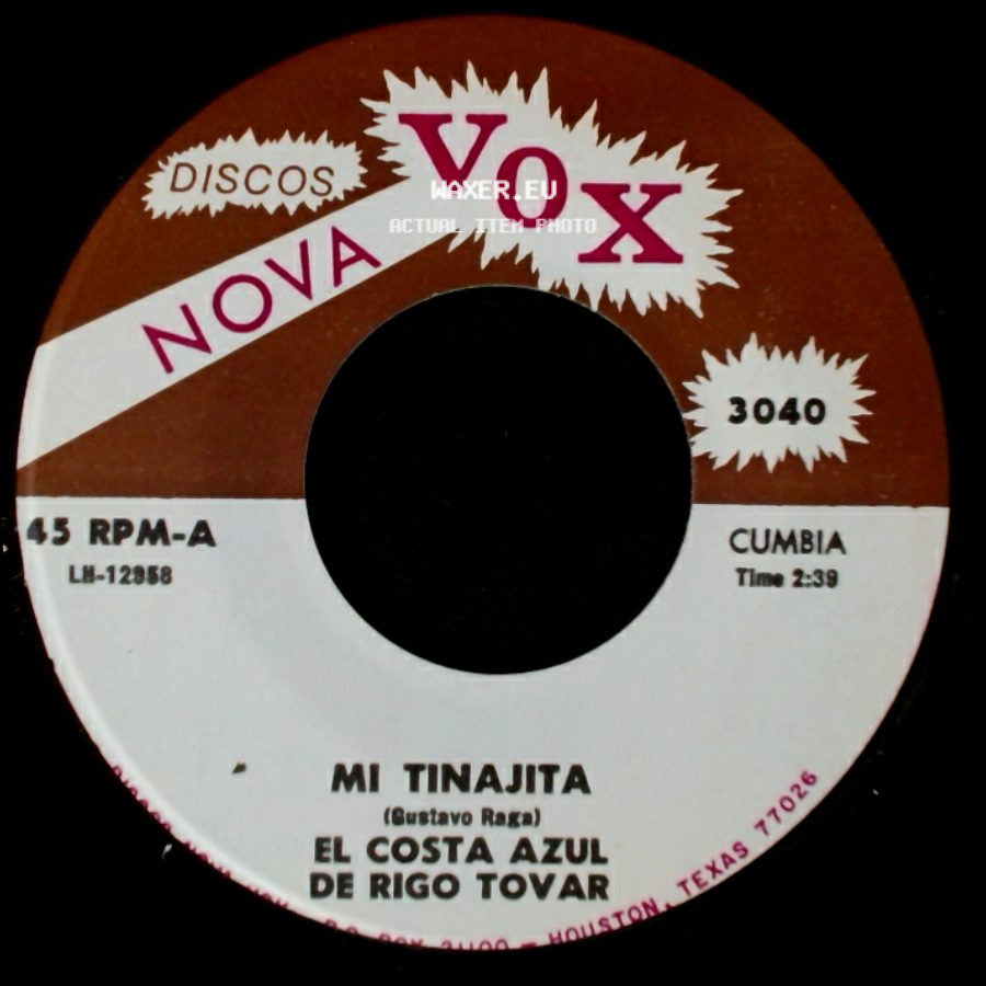 El Costa Azul De Rigo Tovar - Palmeras / Mi Tinajita side B
