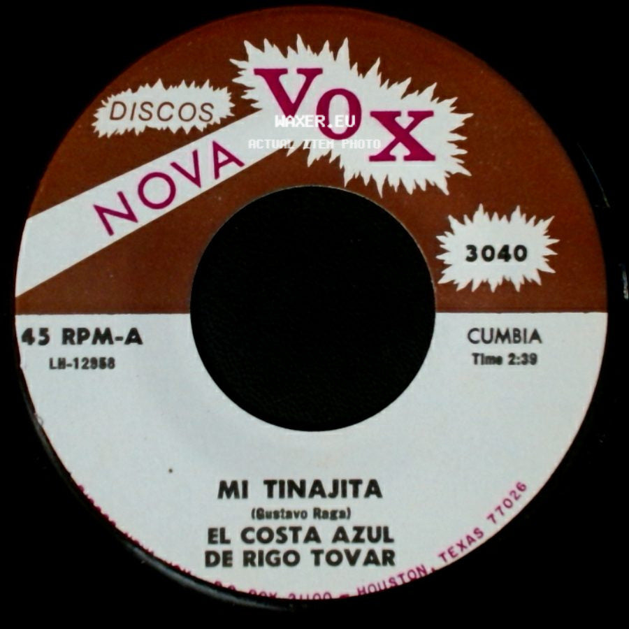El Costa Azul De Rigo Tovar - Palmeras / Mi Tinajita side B