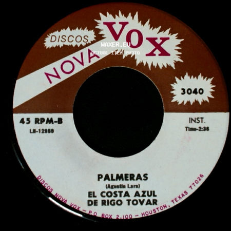 El Costa Azul De Rigo Tovar - Palmeras / Mi Tinajita side A