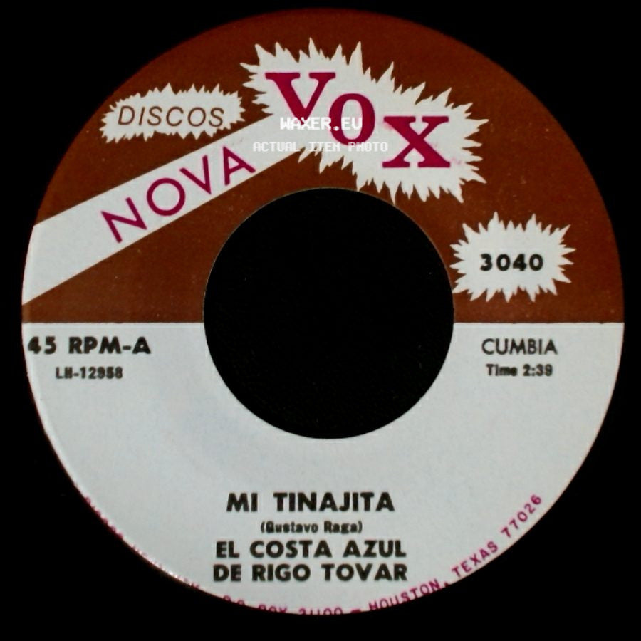 El Costa Azul De Rigo Tovar - Palmeras / Mi Tinajita side B
