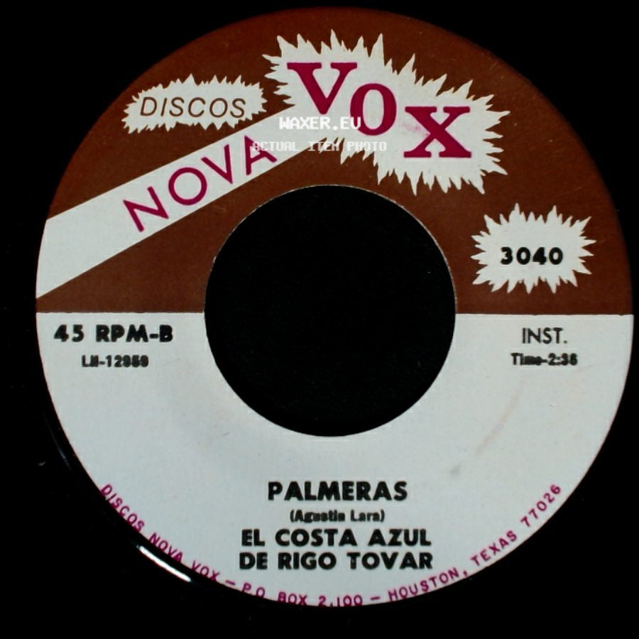 El Costa Azul De Rigo Tovar - Palmeras / Mi Tinajita side A