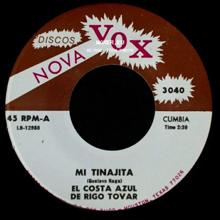 El Costa Azul De Rigo Tovar - Palmeras / Mi Tinajita side B