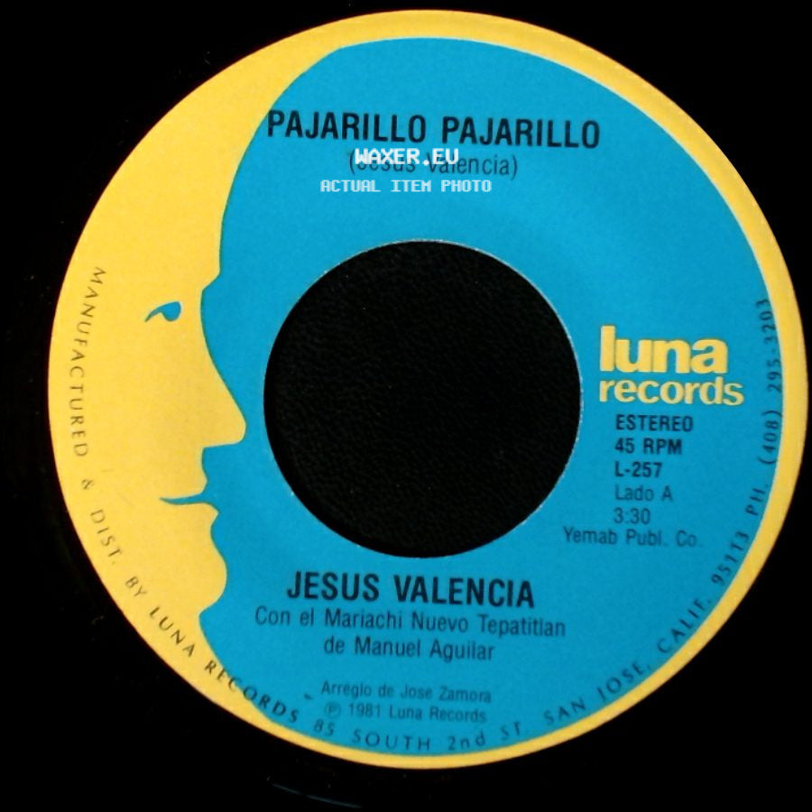 Jesus Valencia Con El Mariachi Nuevo Tepatitlan De Manuel Aguilar / Jesus Valencia - Pajarillo Pajarillo / El Pequeñito side A