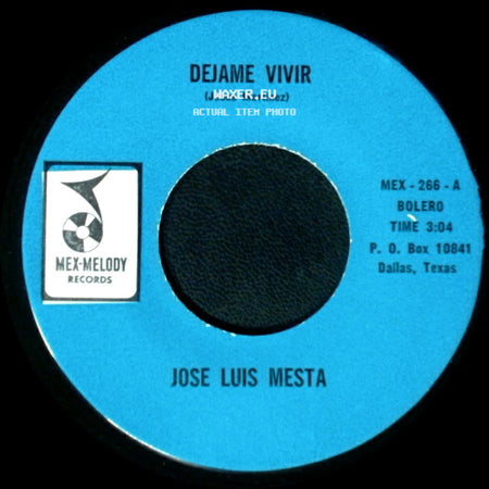 Jose Luis Mesta - Si Tus Besos Se Van / Dejame Vivir side B