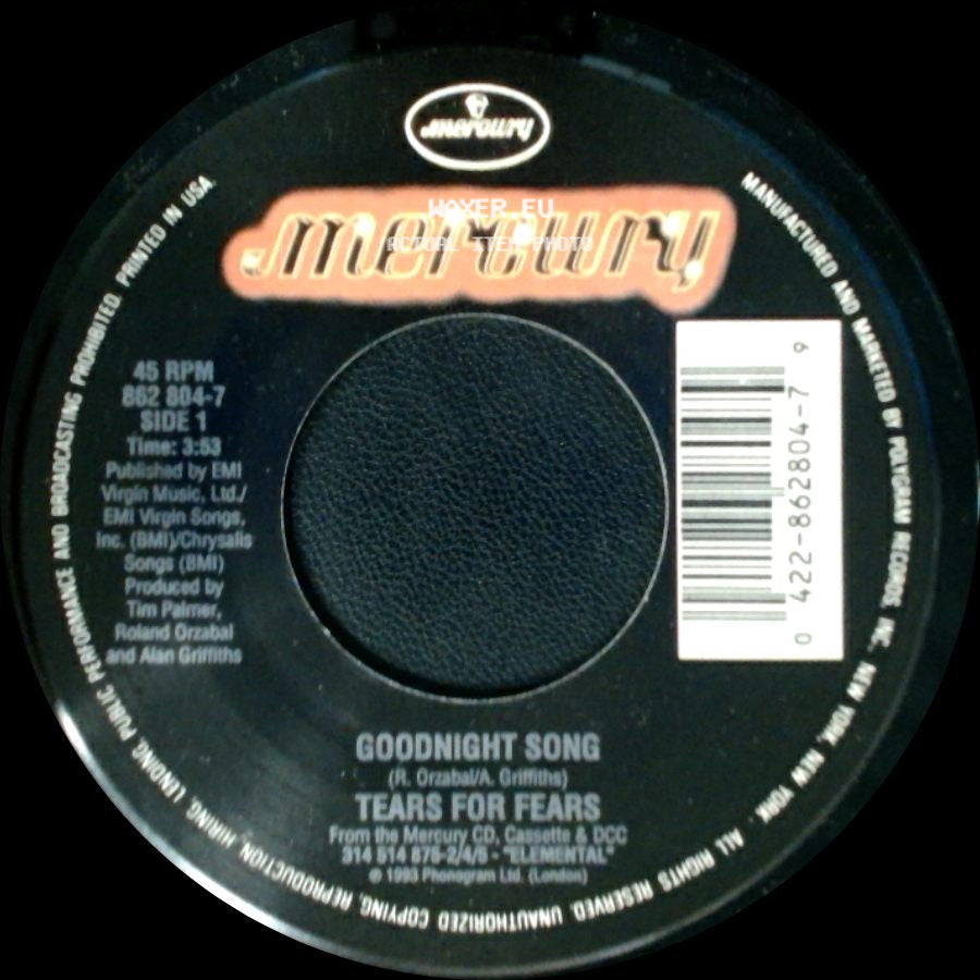 Tears For Fears - Goodnight Song / New Star side A