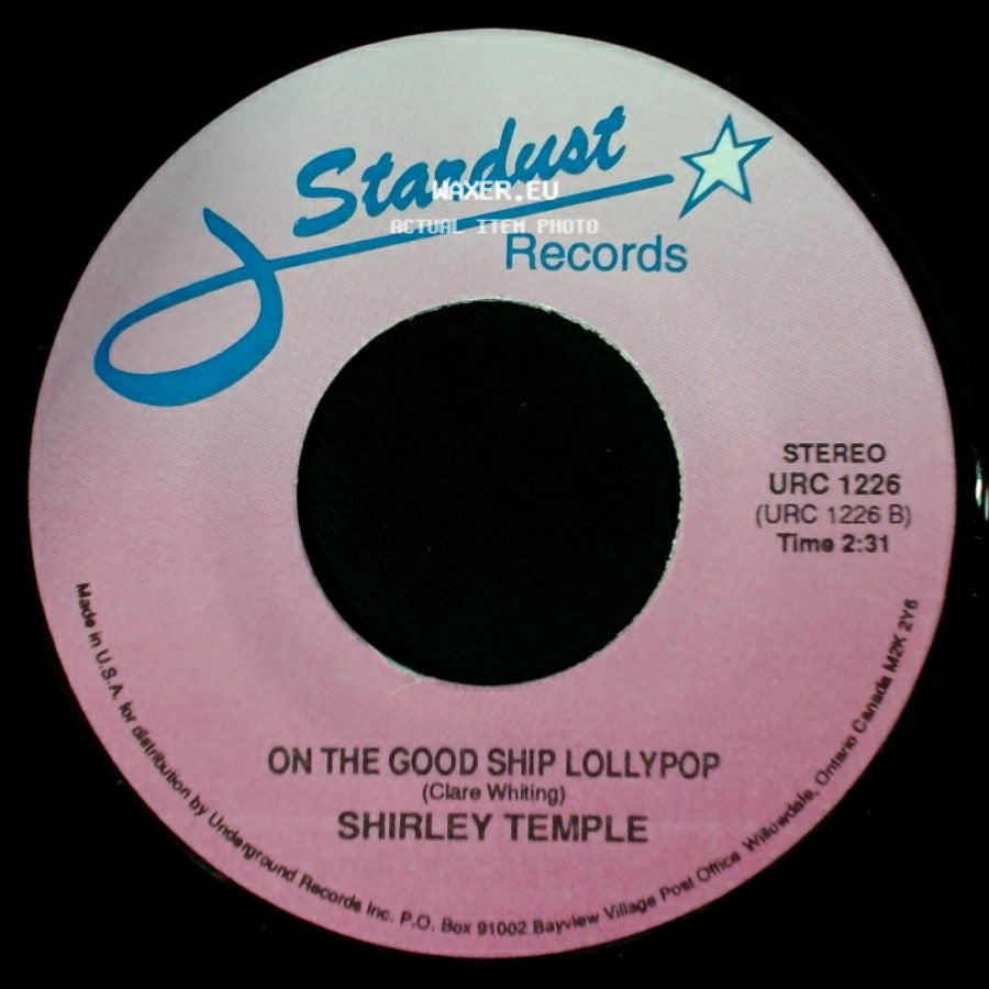 Shirley Temple / Daniel Boone - On The Good Ship Lollypop / Beautiful Sunday side A