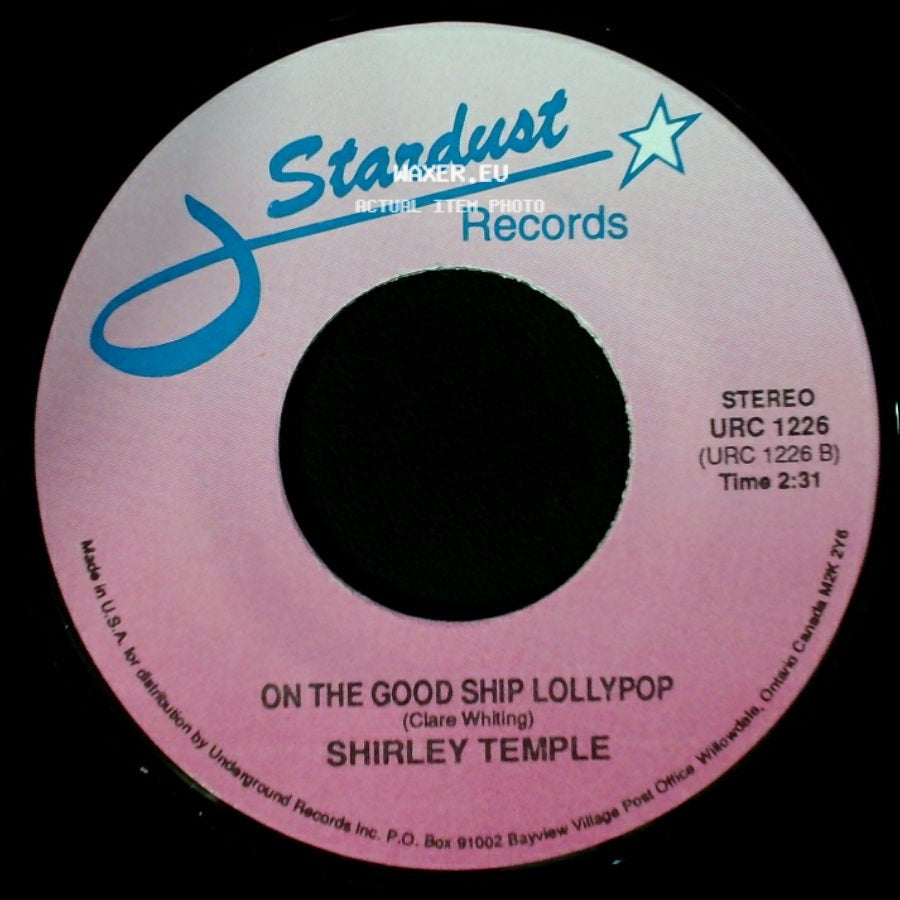 Daniel Boone / Shirley Temple - Beautiful Sunday / On The Good Ship Lollypop side B