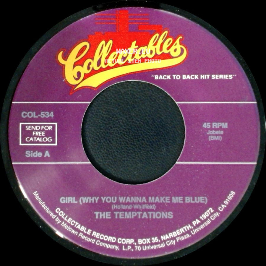 The Temptations - Girl (Why You Wanna Make Me Blue) / Farewell My Love side A
